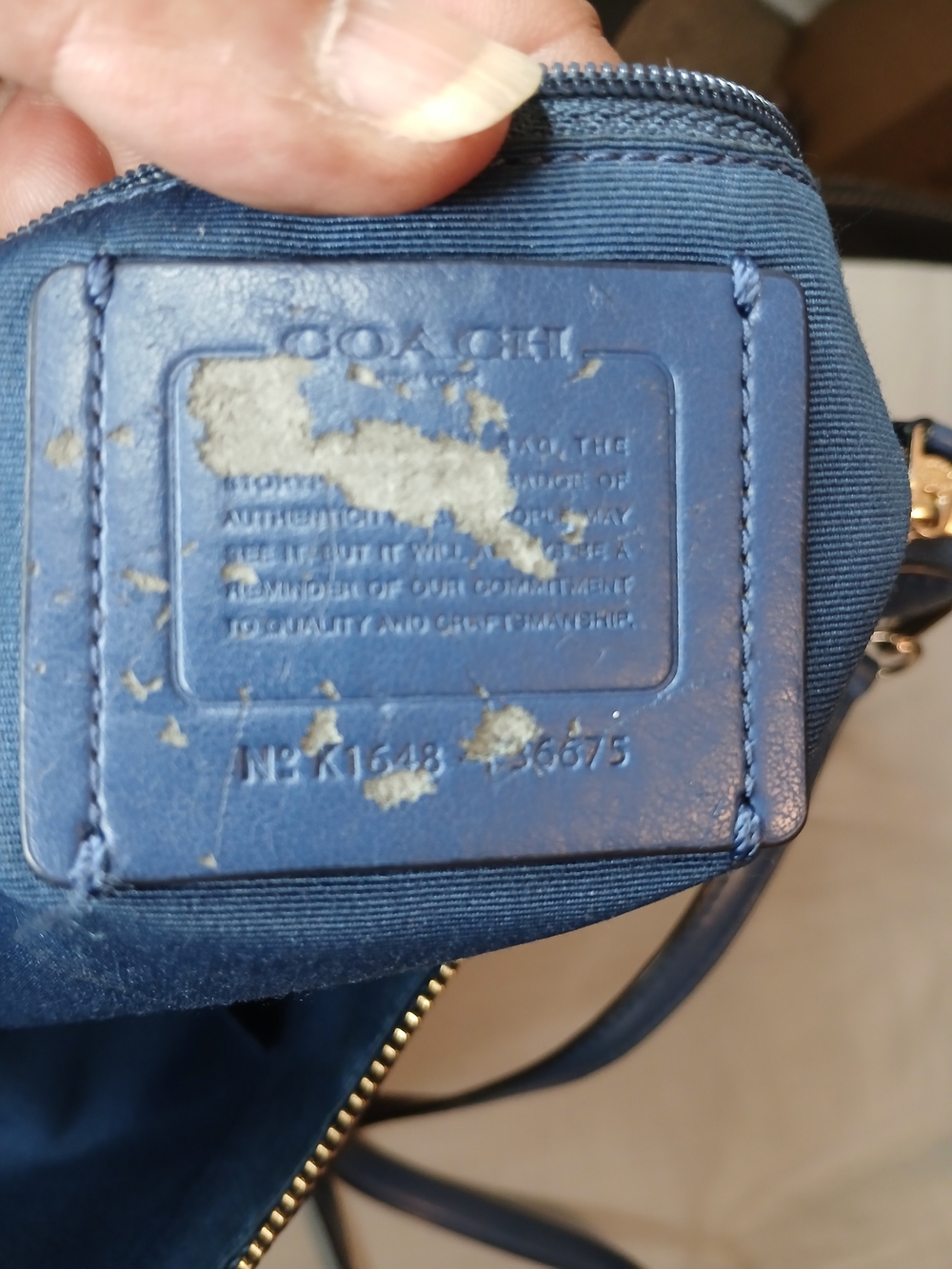 Coach Kelsey Blue Pebbled Leather Satchel with Removable Strap - Picture 6 of 8